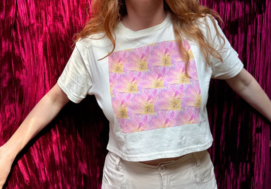 Pink Peony Club - Crop Top - Oldleafdesigns