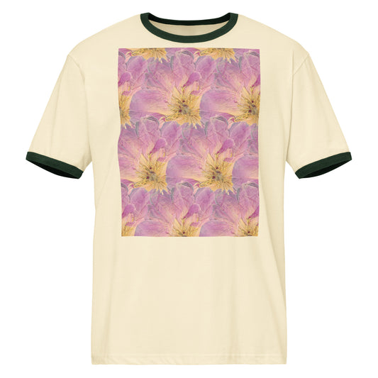 Pink Peony Club - Unisex Ringer Tee - Oldleafdesigns