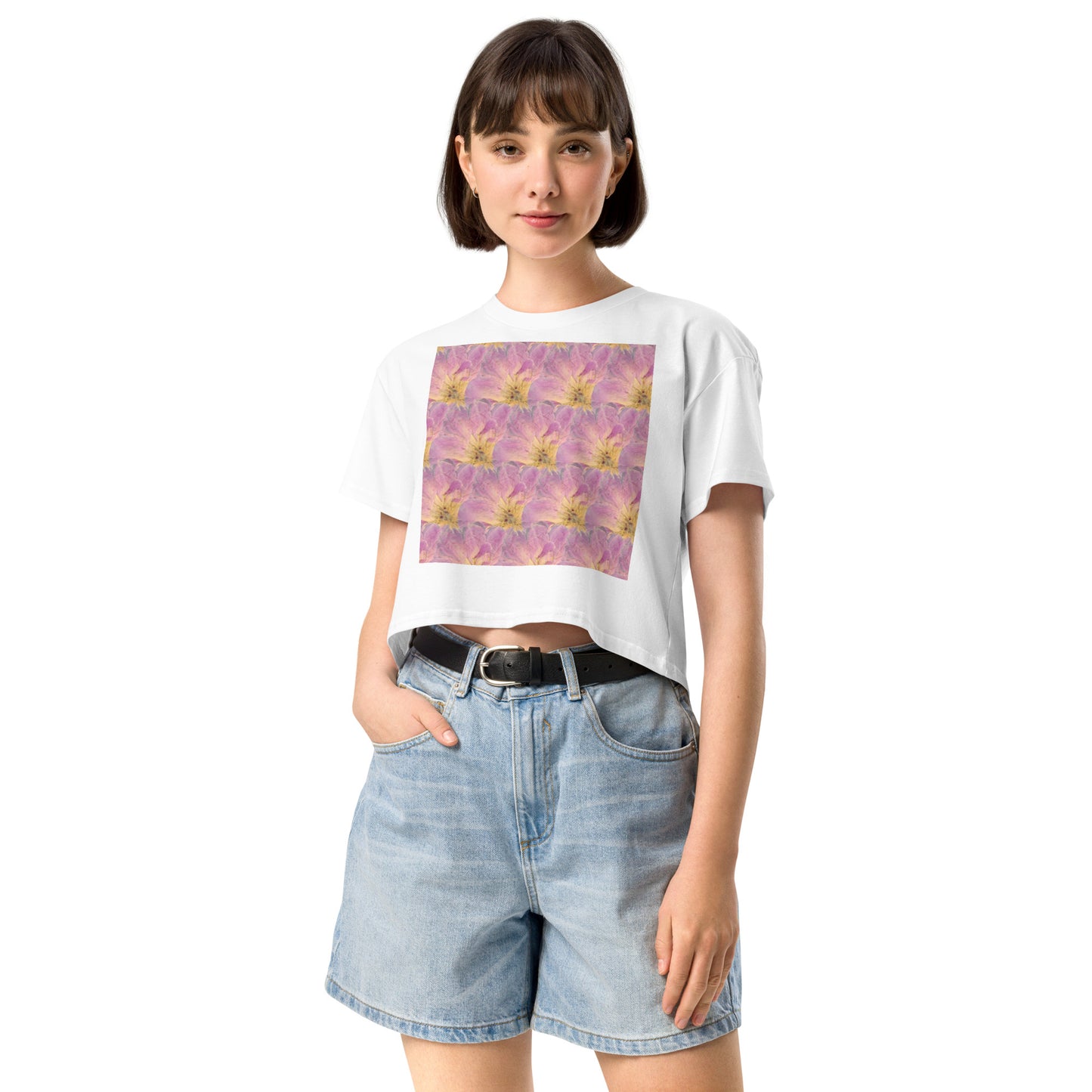 Pink Peony Club - Crop Top - Oldleafdesigns