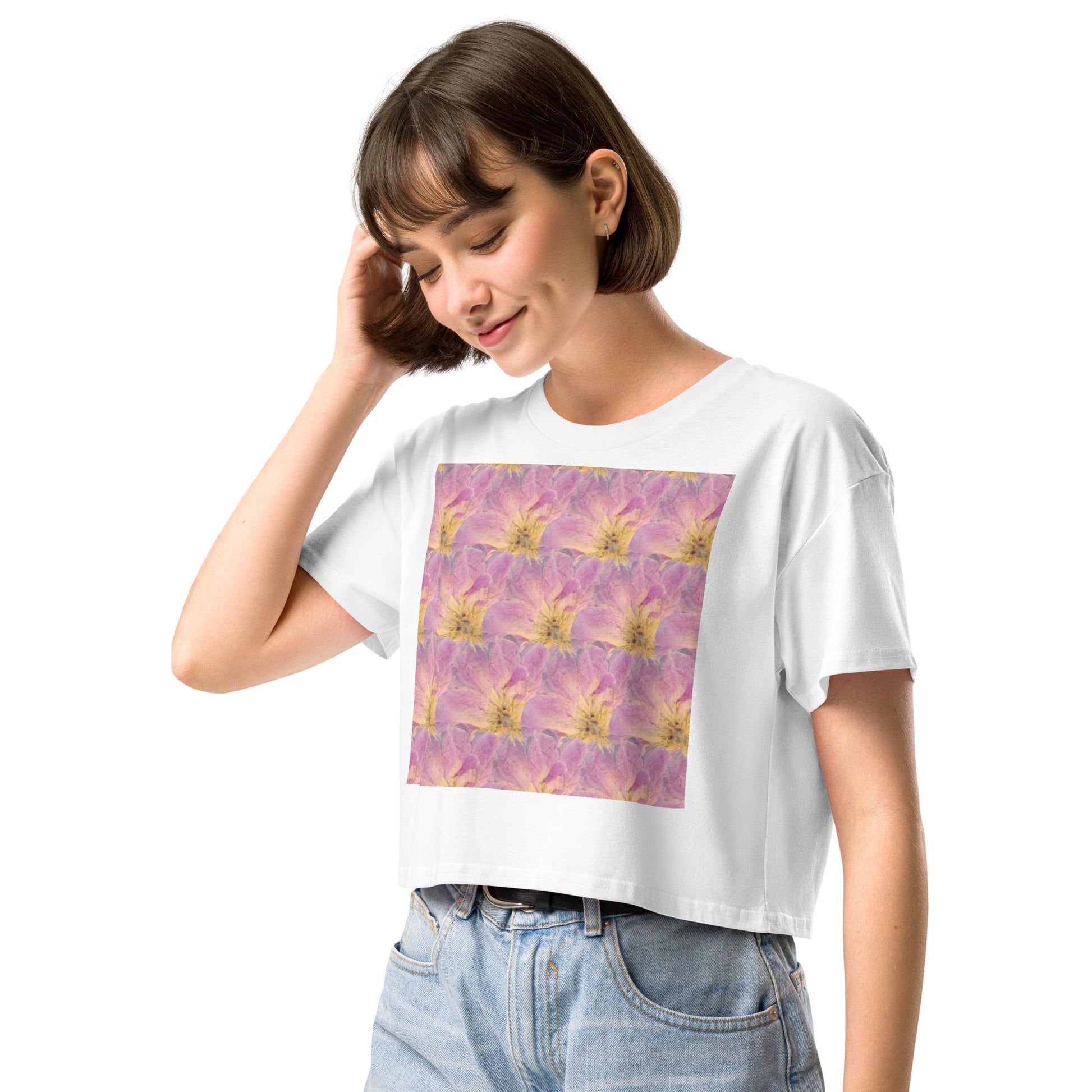 Pink Peony Club - Crop Top - Oldleafdesigns